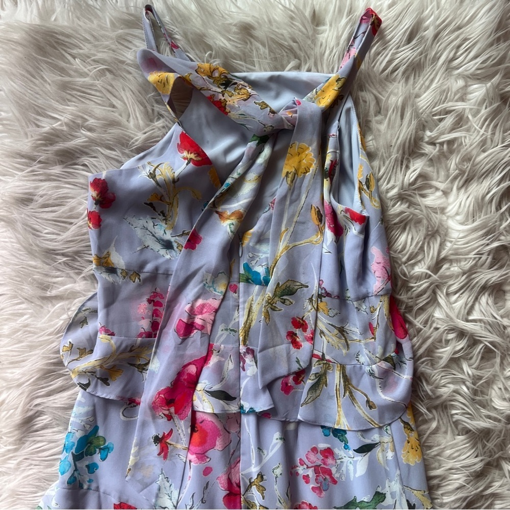 Rachel Roy purple lavender floral garden party ruffle maxi dress - Picture 11 of 16